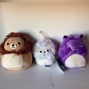 Lot of 3 Squishmallows  - Francis the Lion, Leonori, Dove the Crocodile